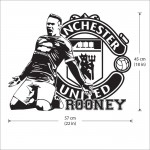 Wayne Rooney Football Manchester United Vinyl Wall Art Decal 