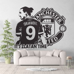 Zlatan Ibrahimovic football Soccer Manchester utd  Vinyl Wall Art Decal (WD-1021)