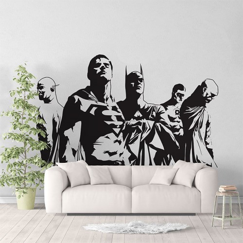 Justice League Super Heroes V2 Vinyl Wall Art Decal 