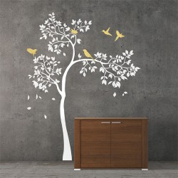 สติกเกอร์ติดผนังนก ต้นไม้  Tree and Birds / Wall Sticker (WD-1028)