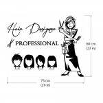 Hair Cut Hair Design Beauty Salon Vinyl Wall Art Decal 