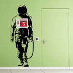 Banksy Space Astronaut Wall Decal for AED WAll Cabinet 