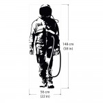 Banksy Space Astronaut Wall Decal for AED WAll Cabinet 