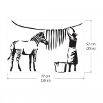 Banksy Zebra Stripes Wash Vinyl Wall Art Decal 