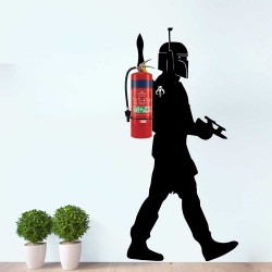 Fire Extinguisher Boba Fett Jetpack Star Wars Wall Decal (WD-1040)