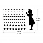 Banksy Buble Girl Star Bubbles สติกเกอร์ติดผนัง / Wall Sticker 