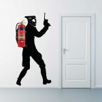 Rocketeer Jetpack Feuerlöscher   Wandaufkleber Wandtattoo