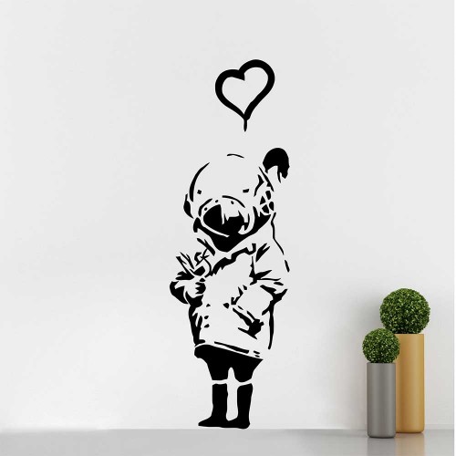 Banksy Tank Girl Vinyl Wall Art Decal 