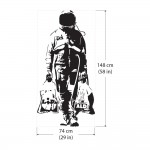 สติกเกอร์ติดผนัง Banksy Astronaut Shopping / Wall Sticker