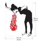 Banksy Love Sick สติกเกอร์ติดผนัง / Wall Sticker 