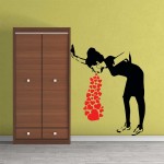 Banksy Love Sick สติกเกอร์ติดผนัง / Wall Sticker 