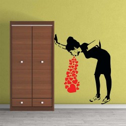 Banksy Love Sick Vinyl Wall Art Decal (WD-1052)