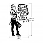 สติกเกอร์ติดผนัง Banksy If You Want To Achieve Greatness / Wall Sticker