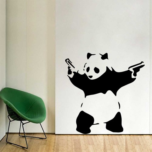 Banksy  Panda With Guns Vinyl Wall Art Decal 