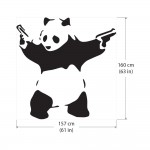 Banksy  Panda With Guns Vinyl Wall Art Decal 