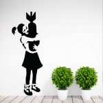 สติกเกอร์ติดผนัง Banksy Bomb Hugger Girl / Wall Sticker 