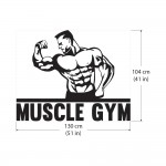 Bodybuilder Fitness Muscle Gym Sport Club สติกเกอร์ติดผนัง / Wall Sticker 