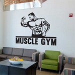 Bodybuilder Fitness Muscle Gym Sport Club สติกเกอร์ติดผนัง / Wall Sticker 