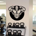 Bodybuilder Workout Motivation Fitness Sport Club Gym สติกเกอร์ติดผนัง / Wall Sticker 