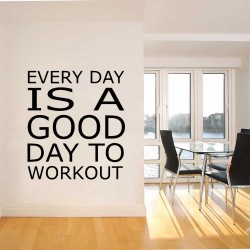 Sport Motivation Quote Fitness Sport Club สติกเกอร์ติดผนัง / Wall Sticker (WD-1069)