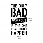 Workout Motivation Quote Fitness Sport สติกเกอร์ติดผนัง / Wall Sticker 