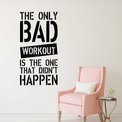 Workout Motivation Quote Fitness Sport สติกเกอร์ติดผนัง / Wall Sticker (WD-1071)