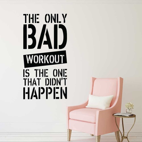 Workout Motivation Quote Fitness Sport สติกเกอร์ติดผนัง / Wall Sticker 