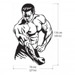 Bodybuilding Gym Sport Club Fitness สติกเกอร์ติดผนัง / Wall Sticker 