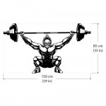 Ghost Rider Weight Lifting Bodybuilding Gym Sport Club สติกเกอร์ติดผนัง / Wall Sticker 