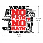 Workout Fitness Sport Gym Word Clound สติกเกอร์ติดผนัง / Wall Sticker 