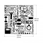 Fitness Sport Club Gym World Clound สติกเกอร์ติดผนัง / Wall Sticker 