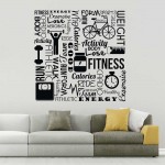 Fitness Sport Club Gym World Clound สติกเกอร์ติดผนัง / Wall Sticker 