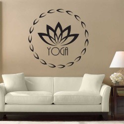 Yoga Logo Fitness  สติกเกอร์ติดผนัง / Wall Sticker (WD-1080)