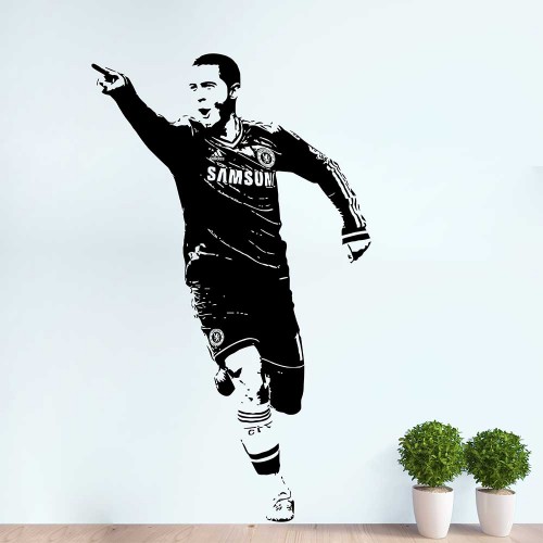 Eden Hazard Football Player นักฟุตบอล สติกเกอร์ติดผนัง / Wall Sticker 