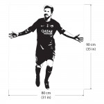 Lionel Messi Barcelona FC Football ฟุตบอล สติกเกอร์ติดผนัง / Wall Sticker 