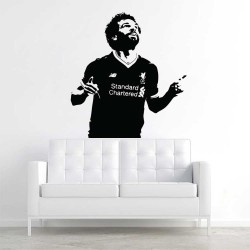 Mohamed Salah Liverpool FC Football นักฟุตบอล  สติกเกอร์ติดผนัง / Wall Sticker (WD-1102)