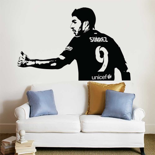 Luis Suárez Barcelona FC Football ฟุตบอล สติกเกอร์ติดผนัง / Wall Sticker 