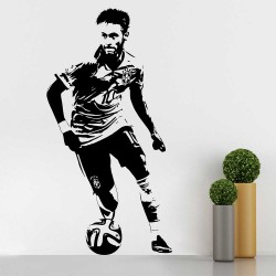 สติกเกอร์ติดผนัง / Wall Sticker  Neymar Jr Brazil Football Player (WD-1114)