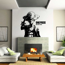 สติกเกอร์ติดผนัง / Wall Sticker  One Piece Never End Monkey D Luffy (WD-1122)