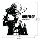 สติกเกอร์ติดผนัง / Wall Sticker  One Piece Never End Monkey D Luffy