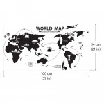 World Map go all over the world Vinyl Wall Art Decal 