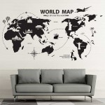 World Map go all over the world Vinyl Wall Art Decal 