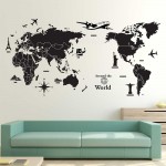 World Map around the world Vinyl Wall Art Decal 