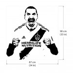 Zlatan Ibrahimovic Football LA Galaxy Vinyl Wall Art Decal 