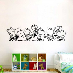 สติกเกอร์ติดผนัง คาลวินและฮอบส์ Calvin and Hobbes Dancing  / Wall Sticker  (WD-1130)