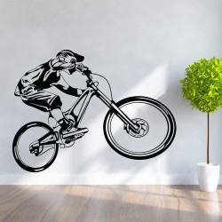 Mountain Bike Bicycle Vinyl Wall Art Decal (WD-1134)