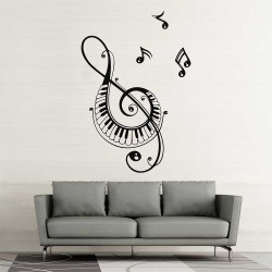 Music Note Vinyl Wall Art Decal (WD-1136)