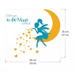 Fairy Pixiedust I Love You to the Moon Vinyl Wall Art Decal 