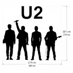 สติกเกอร์ติดผนัง วงดนตรี ยูทู U2 Rock Band Wall Sticker