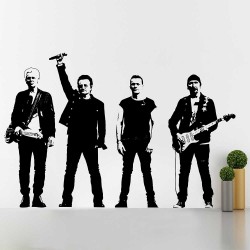 สติกเกอร์ติดผนัง วงดนตรี ยูทู U2 Rock Band V.2 Wall Sticker  (WD-1149)